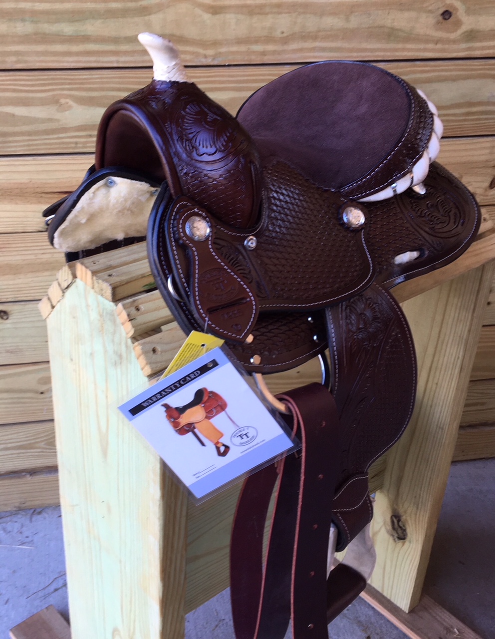 10\" Brown Leather Western Saddle Mini Pony 0286